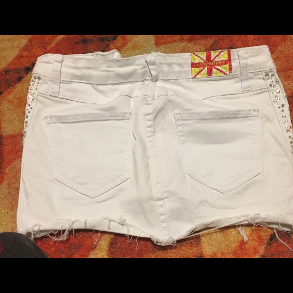 White jean skirt